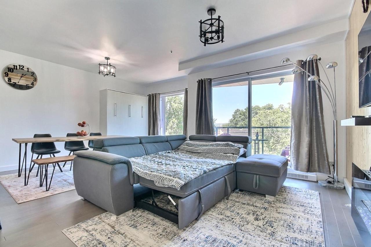 Good Vibes Only -Modern And Spacious 2 Bedroom Condo 4 Beds Free Parking, Gym Québec Exteriör bild